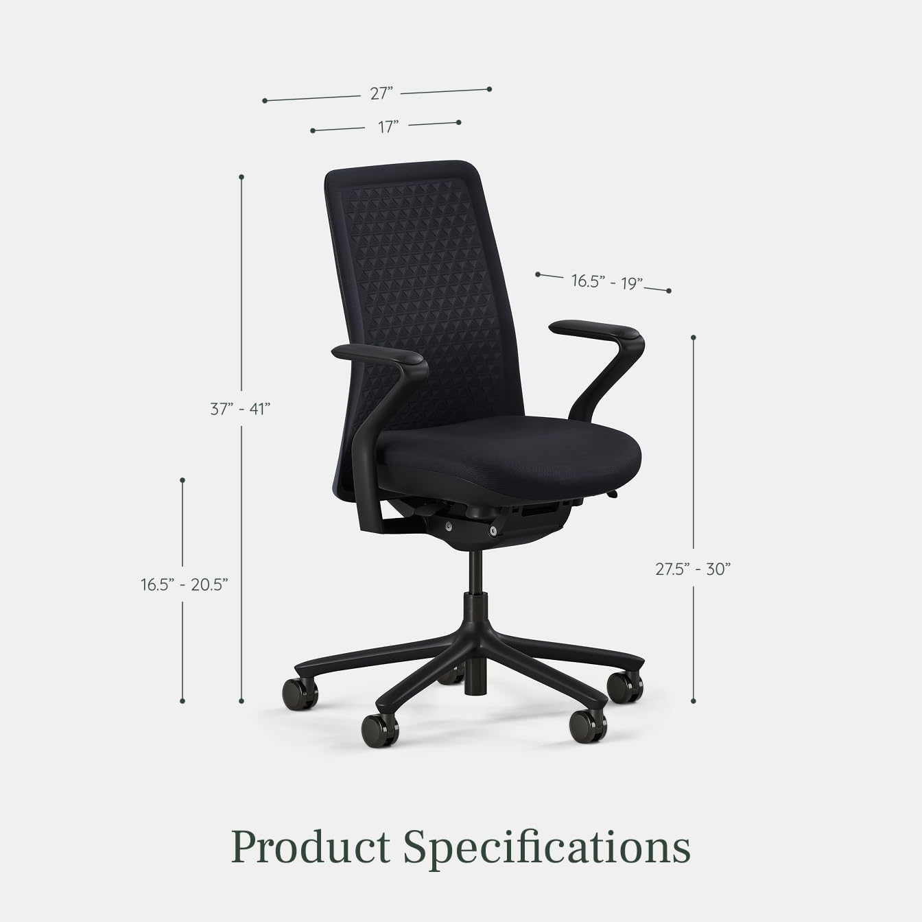 ✨ Premium Ergonomic Office Chair | Adjustable Lumbar Support Work Chair for Modern Home Office 🖥️