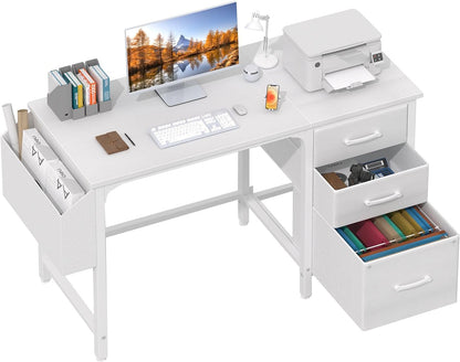 ✨ Modern Home Office Desk | Reversible Computer Desk with File Cabinet & Storage Drawers for Small Spaces 🖥️