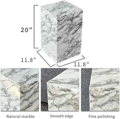 ✨ Luxury Marble Side Table | Modern Square Accent Table for Living Room & Bedroom 🏛️