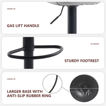 🍸 Modern Counter Height Bar Stools | Adjustable Swivel Kitchen Island Chairs with PU Leather Upholstery ✨