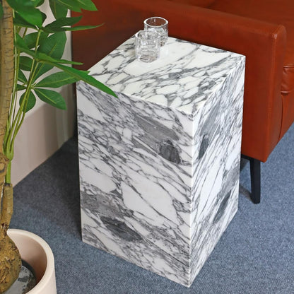 ✨ Luxury Marble Side Table | Modern Square Accent Table for Living Room & Bedroom 🏛️