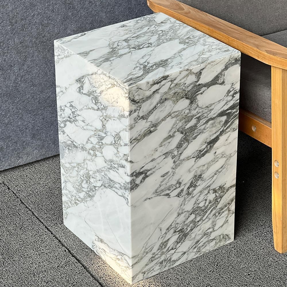 ✨ Luxury Marble Side Table | Modern Square Accent Table for Living Room & Bedroom 🏛️