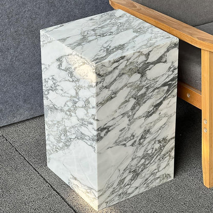 ✨ Luxury Marble Side Table | Modern Square Accent Table for Living Room & Bedroom 🏛️
