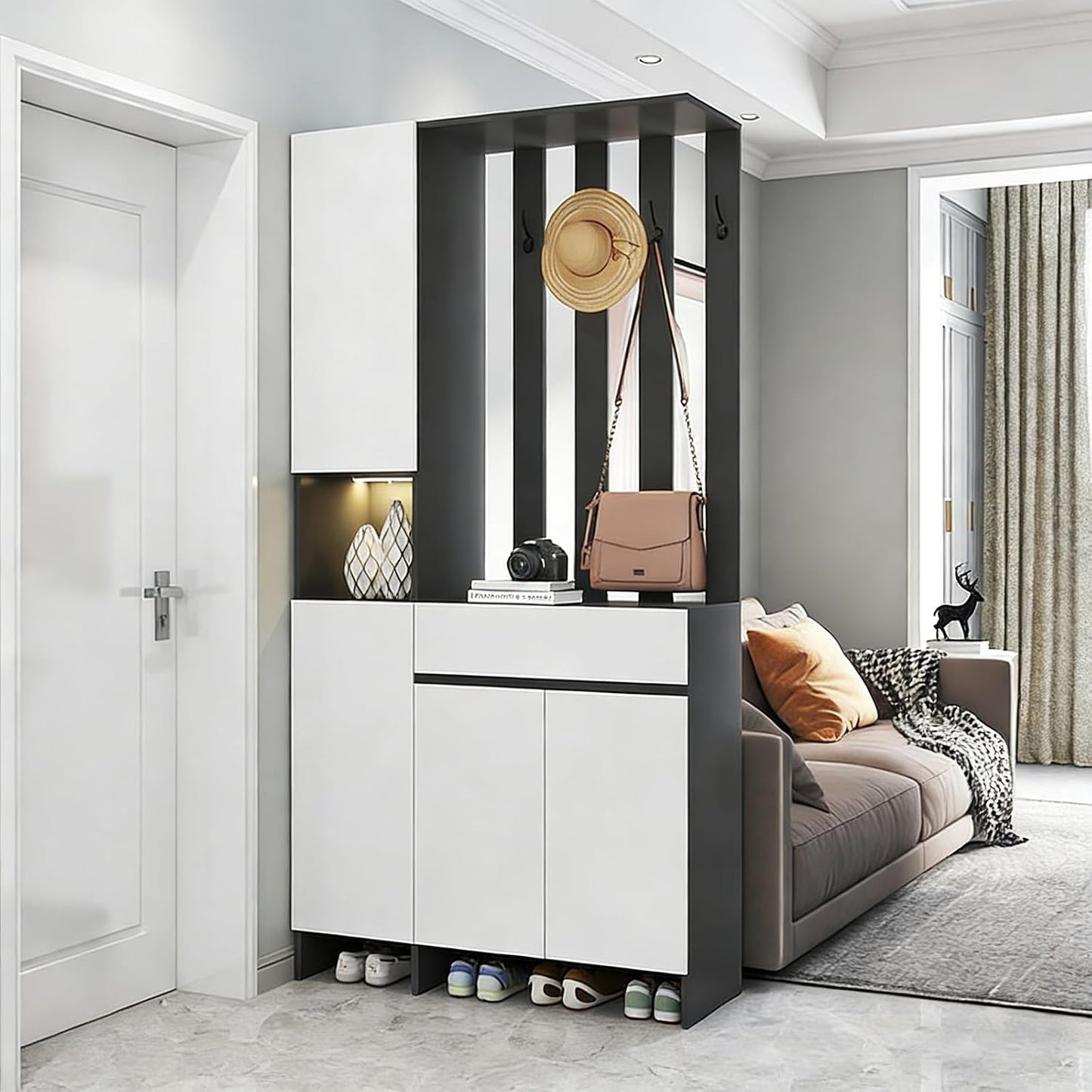 ✨ Modern Room Divider Shelf | Freestanding Storage Partition for Living Room & Home Office 🏡