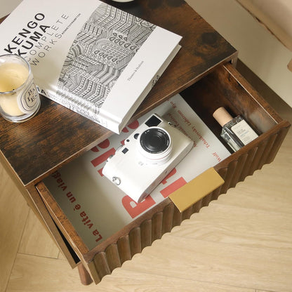 🏡 Scandinavian Inspired Nightstand | Minimalist Wooden Bedside Storage Table with Drawer
