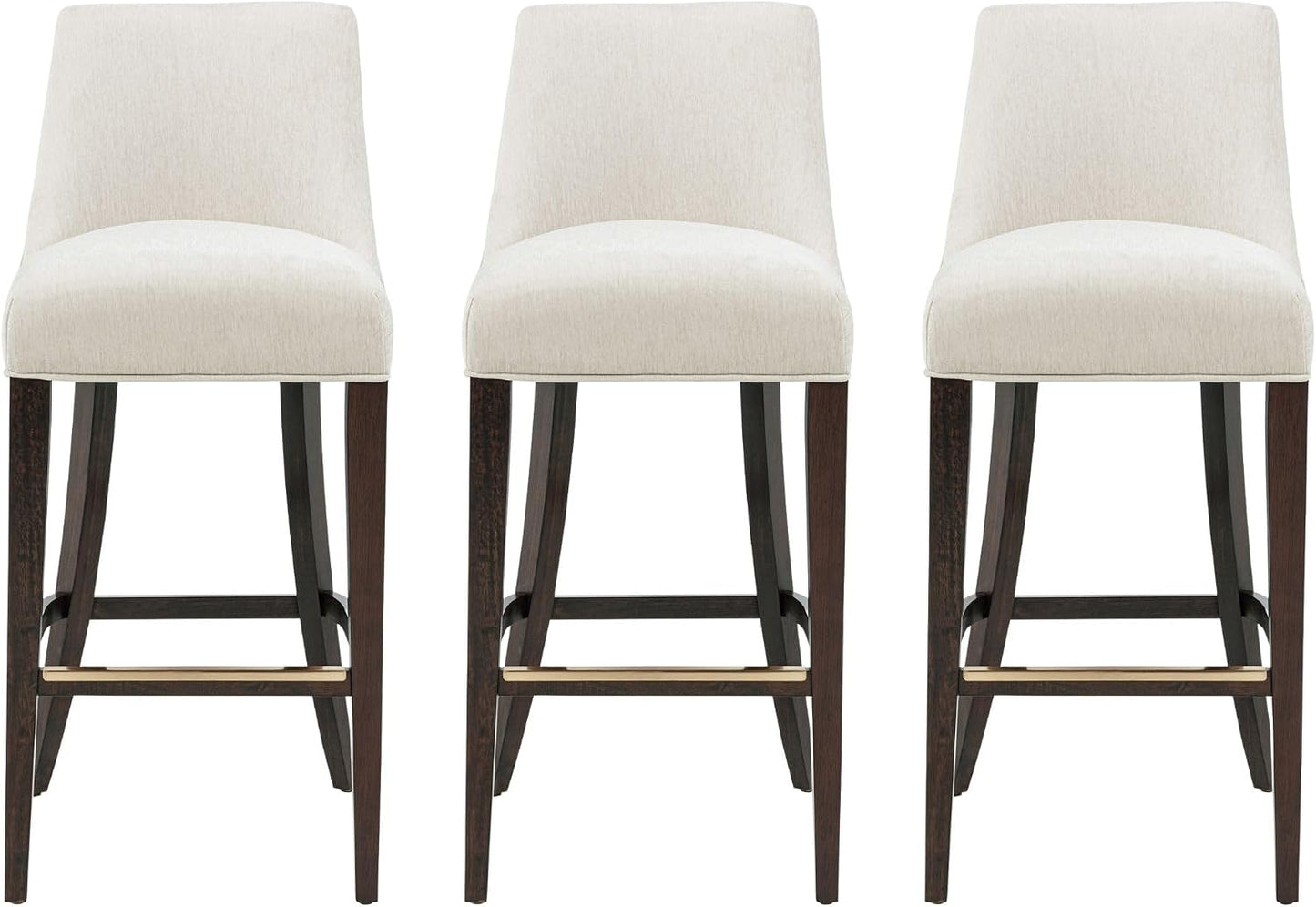 ✨ Modern Chenille Counter Stools | Upholstered Kitchen Island Chairs with Wooden Legs 🌿