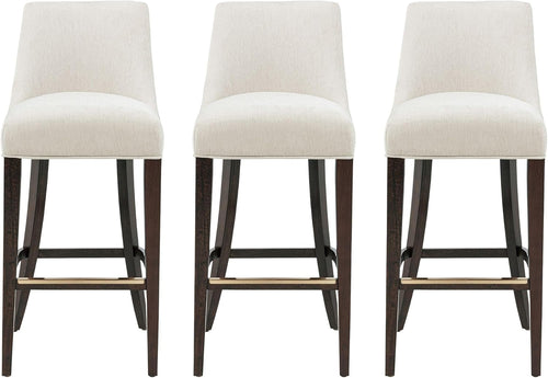 ✨ Modern Chenille Counter Stools | Upholstered Kitchen Island Chairs with Wooden Legs 🌿