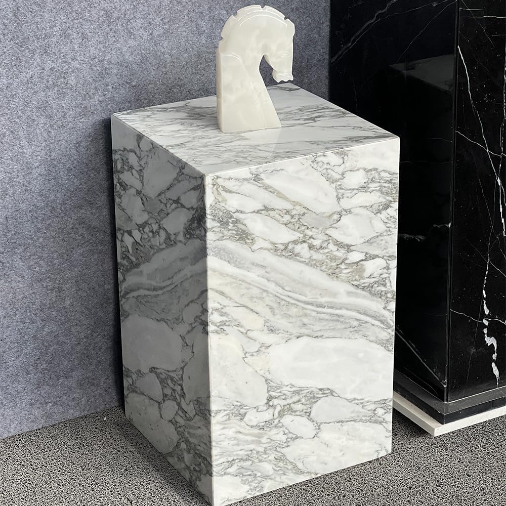 ✨ Luxury Marble Side Table | Modern Square Accent Table for Living Room & Bedroom 🏛️
