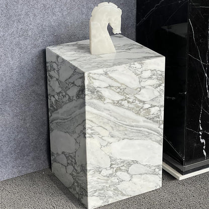✨ Luxury Marble Side Table | Modern Square Accent Table for Living Room & Bedroom 🏛️