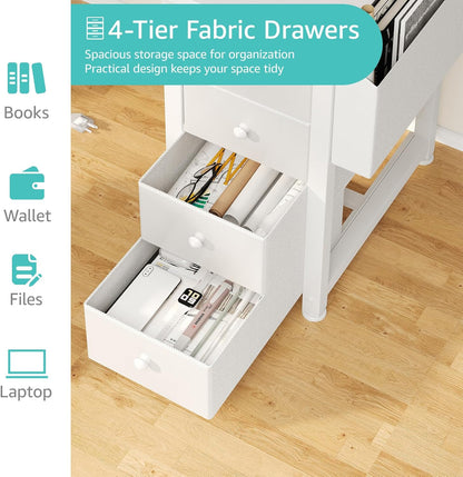 ✨ L-Shaped Computer Desk | Modern Corner Workstation with Drawers & Storage Shelves for Home Office 🎮