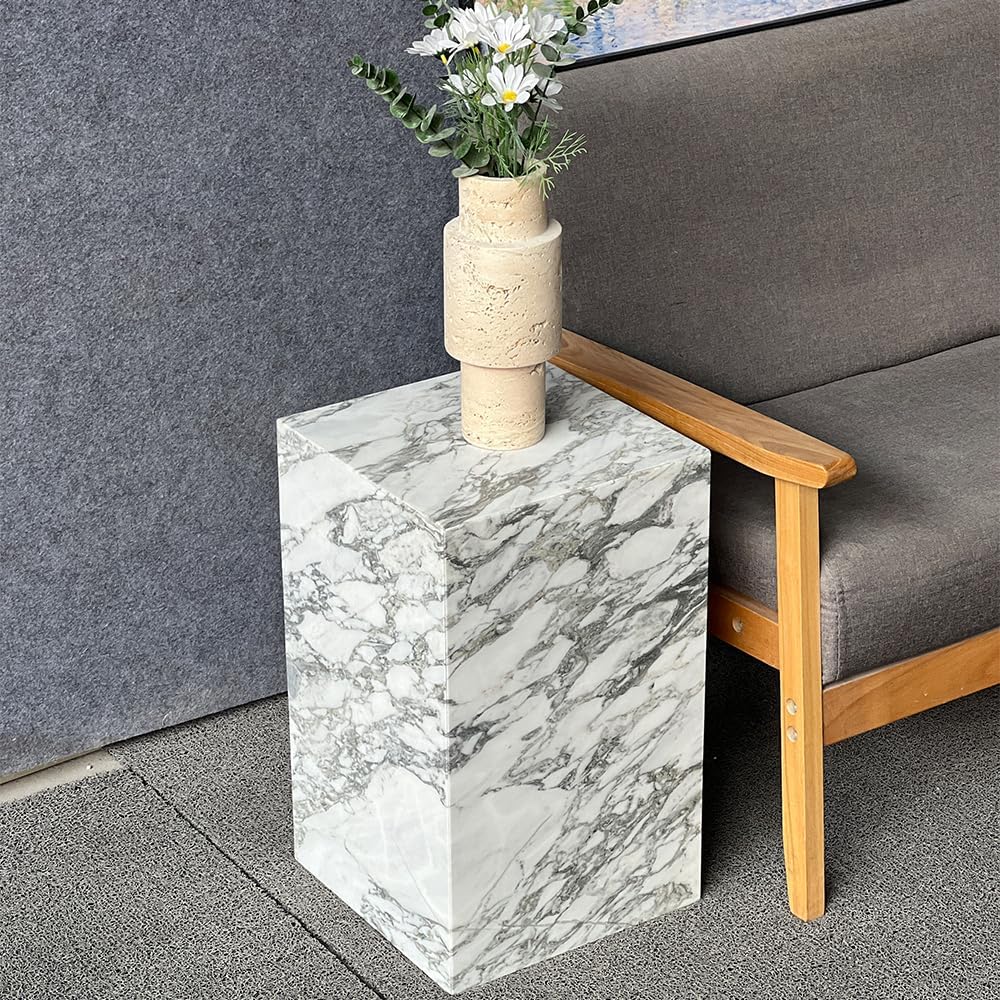 ✨ Luxury Marble Side Table | Modern Square Accent Table for Living Room & Bedroom 🏛️